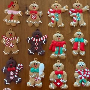 12 new gingerbread men and women ornaments